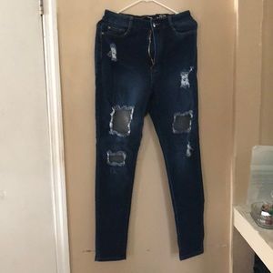 Dark blue ripped size 13/14 jeans